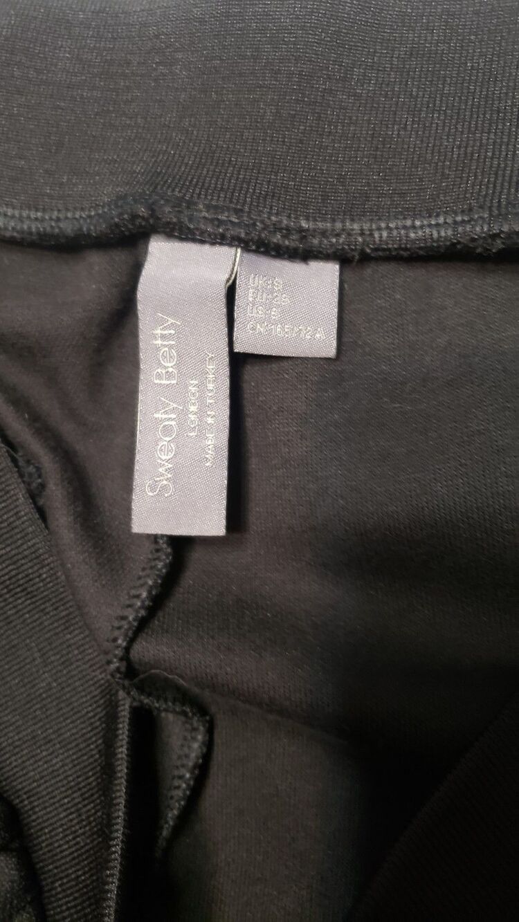 Sweaty Betty Retro Tricot Wide Leg Pants Black Women's Size 6 Streetwear Sweats - Picture 5 of 12